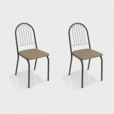 Kit 2 Cadeiras Metal Noruega Kappesberg
