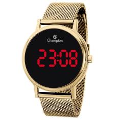 Relógio CHAMPION feminino digital dourado CH40179H