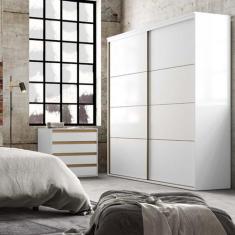 Guarda Roupa Casal 2 Portas MDF 2,07 m Eleganza Belmax, Branco