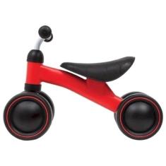 Bicicleta Equilíbrio Sem Pedal 4 Rodas Buba, Vermelho