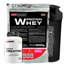 1x Whey Protein 500g + Creatina 100g + Coqueteleira - Bodybuilders-Unissex
