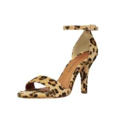 Sandália Salto Alto Fino Luiza Sobreira Onça-Feminino