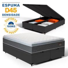 Cama Box Baú King com Colchão de Espuma D45 com Pillow Top - Hellen, P
