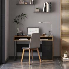 Escrivaninha Mesa Escritório Chicago 1 Gaveta 1 Porta 120cm Industrial