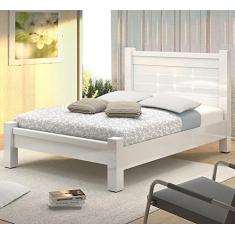 Cama Casal Quarto Imperial Ajustável 1,30m ou 1,40m Branco
