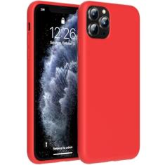 JOOSKO Capa para iPhone 11 Pro, capa de silicone macio premium, toque macio e sedoso, [proteção contra quedas de máquina de corpo inteiro] Capa à prova de choque forrada de microfibra resistente a