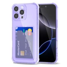 Svanove Capa carteira para iPhone 16 Pro Max com suporte para cartão, linda capa feminina transparente para cartão de crédito, capa de câmera rígida de borracha de silicone fina para mulheres e