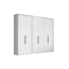 Guarda-Roupa Branco Casal 6 Portas Édez Genera - Herval