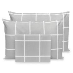 Lençol Super King 3 pçs Percal Flex Estampado 400 Fios Toque Acetinado