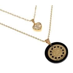 Colar Duplo Economia Curso Profissão Folheado 18k - Milena Folheados