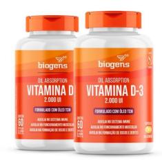 Biogens kit 2x ultra vitamina d3 2000ui 60 caps (mct)