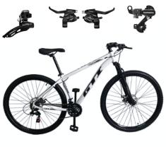Bicicleta Mtb Aro 29 Gti Roma 21v Index Alumínio Freio Mecânico Suspensão Cambios Trocadores Shimano-Unissex