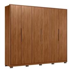 Guarda Roupa Casal Atrice 6 Portas com Pés - Demartêz, Nogueira Touch