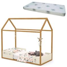 Cama Montessoriana Liv Off White Freijó Com Colchão - Matic