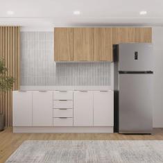 Cozinha Modulada 4 Peças sem Tampo com Rodapé 2 Aéreos e 2 Balcões Ipanema Cabecasa