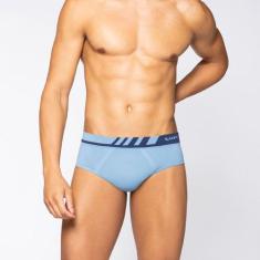 Cueca Lupo Slip Microfibra Sem Costura 691-002, Azul, XG