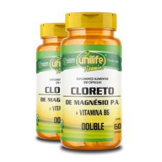 Kit 2 Cloreto de magnésio P.A. 810mg Unilife 60 cápsulas