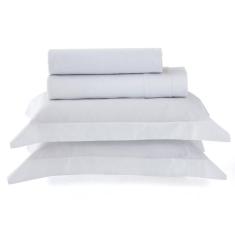 Jogo De Cama Casal Satinée 300 Fios Branco Kacyumara