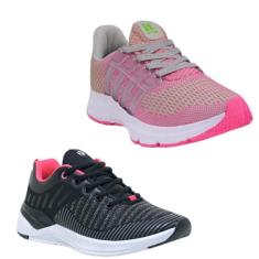 Tênis Feminino Esportivo Caminhada Fitness Confortável Kit-Feminino