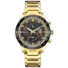 Relógio masculino Smael Display Luxuoso SL-9062 à prova d´ água (Dourado)