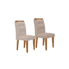 Cadeira Sala De Jantar Imperatriz Kit 2 Un Imbuia/veludo Pérola - Rufato