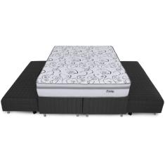 Cama Box Queen Ortopédica com Duas Camas Auxiliares 158x198cm BF Colchões