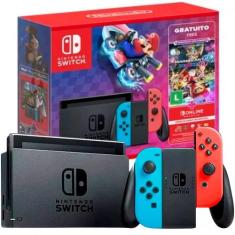 Console Nintendo Switch V2 32GB Mario Kart 8 Deluxe, Preto