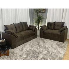 Sofá 2 e 3 Lugares Marrom 603 Paris - Alpoim
