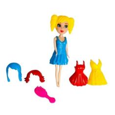 Boneca Maggie Fashion + Acessórios - Plástico - 16cm x 4cm - Company K