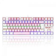 Teclado Mecânico Gamer Redragon Daksa Rainbow, Switch Blue Removíveis, ABNT2, Pink/White