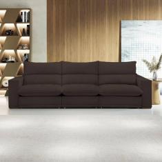 Sofá Retrátil e Reclinável Martinho 410cm Marrom