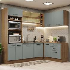 Cozinha Completa 399001 Com Armário E Balcão Rustic/Cinza