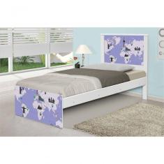 Cama Solteiro Adesivada Mapa Viagens Com Colchão