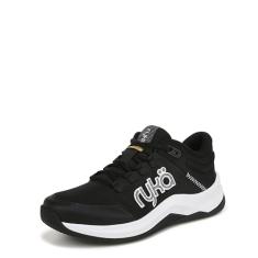 Ryka Tênis clássico feminino, Malha preta e tecido, 37