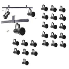 Kit 22 Spot Trilho Perfilado Eletro calha Par20 Bulbo OL7 - Hiperlight