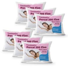 Travesseiros Percal 200 Fios - 100% Algodão - 70X50 - PERFIL ALTO - LA