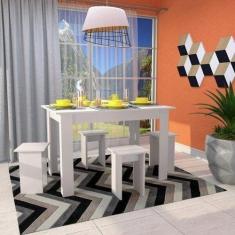 Conjunto Mesa com 4 Bancos MDP - Emovell