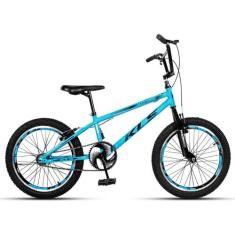 Bicicleta Aro 20 Kls Cross Freio V-Brake, Azul pantone, Preto