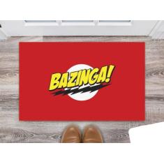 Tapete Capacho Decorativo Entrada Porta Sala Geek Bazinga - Deluzz