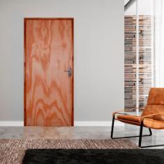 Kit Porta Lisa Mescla 90 X 2.10 Batente Misto 11cm Fechadura Comum Lad