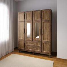 Guarda-roupa Casal com Espelho 10 Portas 2 Gavetas Maceió - Rodmóveis