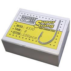 Anzol Marine Sports 4330 Tamanho Numero 8 Caixa 100 Pçs