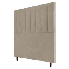 Cabeceira Cama Box Casal Itália 140cm Suede Bege