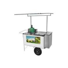 Carrinho de Agua de Coco Luxo com Rodas Pneumáticas e Toldo - Cefaz