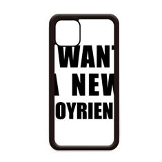 Capa I Want A New Boyfriend para iPhone 12 Pro Max para Apple Mini Mobile Case Shell