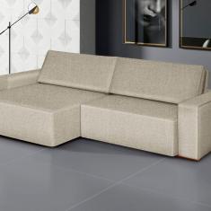 Sofá Siena - Retrátil / Reclinável 280 Cm Linho Marfim