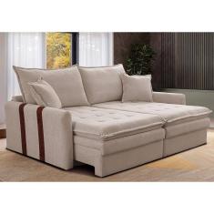 Sofá Baú Sem Caixa Retrátil 1,80m SoftGel Bonnie. Boucle Cama inBox