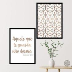 Kit 2 Quadros Decorativos O Que Te Guarda Não Dorme 34x23cm - Quadros 