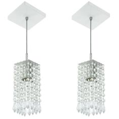 Kit 2 Lustres Pendente De Cristal Acrilico Clearcrillic - MARRYLUZ, Br
