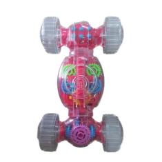 Carrinho Brinquedo Transparente Gear Stunt Car Carro Brinquedos - HM T